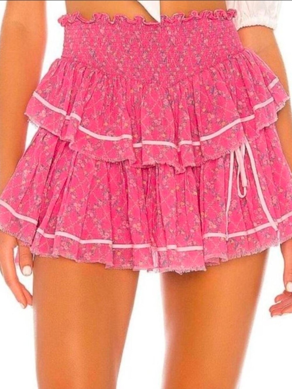 Loveshackfancy Neve Skirt Fuchsia Berry